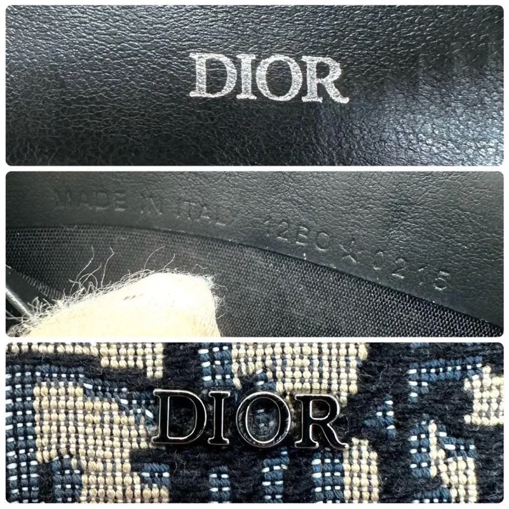 Dior Monogram Blue and Cream Wallet Unisex